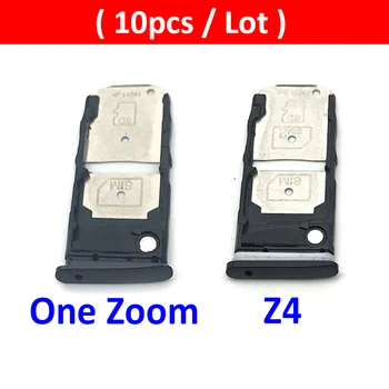 10Pcs/Lot, Micro Nano Suporte do Cartão SIM, Ranhura Titular Adaptador de Tomada Para Motorola Moto Z4 / Um Zoom Cartão SIM