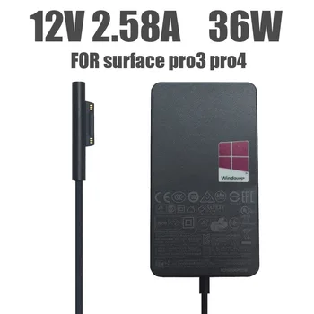 12V 2.58 UM 36W carregador de bateria para o Microsoft Surface Pro 3 Pro 4 core i5 i7 1631 1724 1625