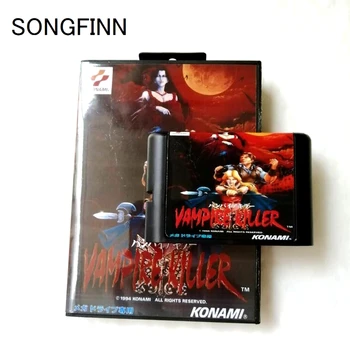 16 bits MD Cartão de Memória Com a Caixa para a Sega Mega Drive para Gênesis Megadrive - Vampire Killer