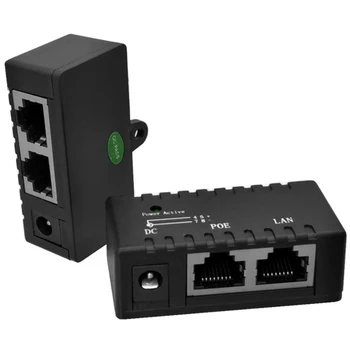 1Pcs RJ-45 Gigabit Power Over Ethernet Injector PoE Passivo Divisor De Câmera do IP do CCTV Composto de módulos de Fonte de Alimentação