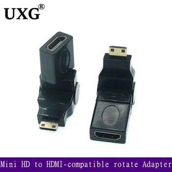 1PCS Tipo-C 180 ° Girar Mini HD Macho Para HDTV compatível com o Adaptador Fêmea do Conector De Projetor, Câmera, Computador Tablet LCD