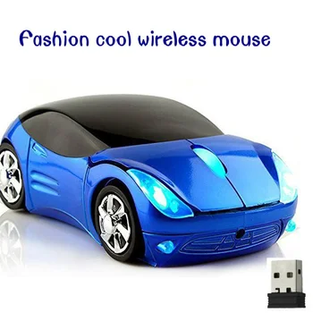 2.4 Ghz Wireless Optical Mouse de Computador de Moda Super Carro de Luxo em Forma de Jogo de Ratos para PC portátil Portátil