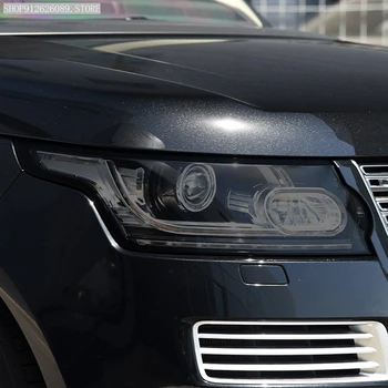 2 Pcs Farol do Carro Película Protetora Fumado Preto Tonalidade Envoltório de Vinil TPU Transparente Autocolante Para o Range Rover Vogue L405 2013-2022