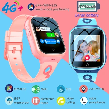 2022 4G Crianças Smart Watch Chamada de Vídeo GPS SOS de Suporte do Cartão Sim, wi-FI 1000mah Smartwatch Para Xiaomi Criança Relógios Relógio Infantil