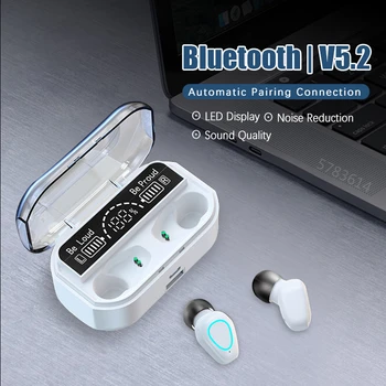 2022 Novo TWS sem Fios Bluetooth Estéreo de Fones de ouvido de Música Fones de ouvido com Cancelamento de Ruído de Movimento Impermeável Banda Microfone do Fone de Chamada