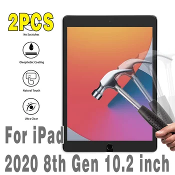 2PCS 9H HD de Vidro Temperado de Protetor de Tela para o iPad da Apple 2020 8ª Geração de 10.2 polegadas Filme Protetor Anti-arranhões Filme