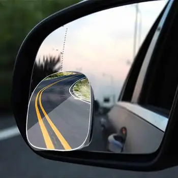 2Pcs/Conjunto de Espelho de Vista Traseira Alta Clareza de Ângulo Amplo de Mini 360 Graus de Visão Traseira Espelho Convexo para Carro