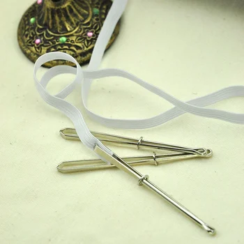 2pcs de alta qualidade Vestuário Clipes de Costura de DIY ferramentas de Elástico, Fita soco ponto Cruz Prática desgaste elástico pinça (desgaste da corda)