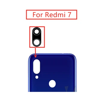 2pcs para Xiaomi Redmi 7 Câmera Lente de Vidro de Volta Câmera Traseira de Vidro da Lente de Substituição de Reparação de Peças de Reposição com Cola