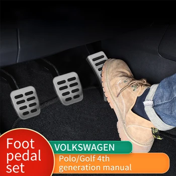 3PCS Carro de Pedal Para a Volkswagen VW Golf 4 MK4 Skoda Fabia Polo Bora / Jetta Besouro Polo Mk4 9N Facelift 9N3 Acessórios do Carro