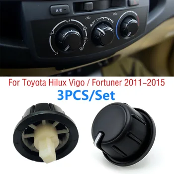 3PCS/Set Para Toyota Hilux Vigo 2011-2015 / Fortuner 2011-2015 Condicionador de Ar do Carro do Calefator do Controlador de Botão de Botão de pressão