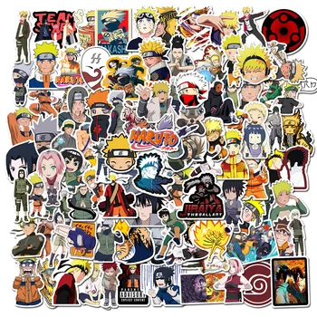 50pcs desenho animado Naruto Adesivos Legal Naruto Impermeável Etiqueta de Bagagem Skate Guitar Laptop Stikers Garoto de Brinquedo