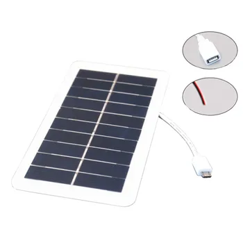 5V 4W 800mA Painel Solar carregador USB/Micro USB, saída de DIY Exterior/home do sistema Solar