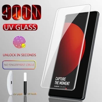 999D Curva UV Cola de Vidro Temperado Para Xiaomi Xiomi Xiaomy Xiaomi12 Mi 12S 12 S Ultra Pro 12X Protetor de Tela do Filme Protetor de Tampa