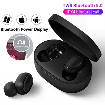 A6S TWS sem Fio Bluetooth 5.0 Fone de ouvido Sport Fones de ouvido Fone de ouvido Display de LED Com Microfone de mãos-livres Fones de ouvido para a Xiaomi Redmi Airdots