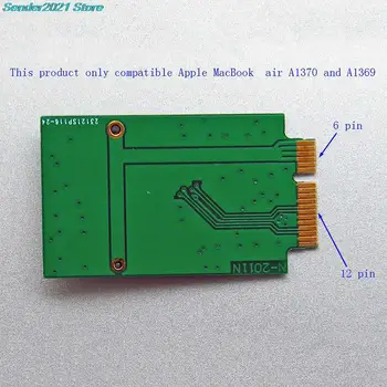 Alta Qualidade 1PC M. 2 NGFF SSD Cartão 12 + 6 Pinos Adaptador de Placa para o MacBook Air 2010 2011 A1370 A136