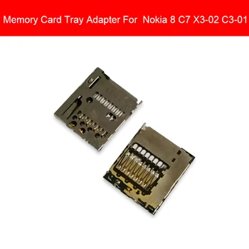 Alta Qualidade na Memória do cartão Sim do Leitor de Cartão Adaptador Para Nokia 8 C7 X3-02 C3-01 XT-1012 Bandeja do Cartão Sim Titular Substituição do Reparo do Telefone