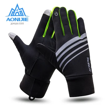 AONIJIE M51 Inverno Unisex Esportes Touchscreen, à prova de Vento Térmico de Lã, Luvas de Execução de Jogging, Caminhadas, Ciclismo, Esqui, Bicicleta
