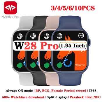 Atacado W28 Pro Smart Relógio Mulheres Homens IWO 3/4/5/6/10PCS VIP W28 PRO Smart Assistir Série 8 de Chamada Bluetooth Monitoramento da frequência Cardíaca