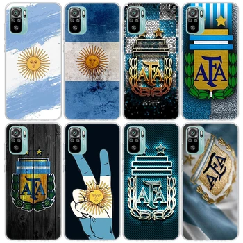 Bandeira Argentina Silicone Macio, o Caso De Telefone Xiaomi Redmi Nota 10 10 11 11 11T 9 9 8 8 11E Pro 9T 7 6 5 4X Tampa Coque