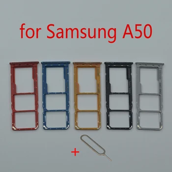 Bandeja do Cartão SIM Suporte Para Samsung Galaxy A50 A505F A505FM A505FN Telefone Original Novo Slot para Cartão Micro SD Adaptador de Peças de Reparo