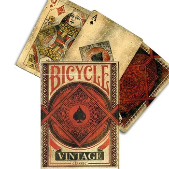 Bicicleta Vintage Clássico jogo de Cartas Baralho de Poker Tamanho Original Aspecto Envelhecido USPCC Card de Magic Jogos de Truques de Magia Adereços para o Mago