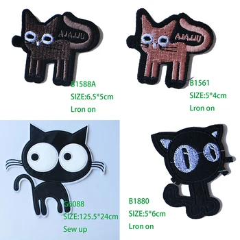 Bonito de Pequenos Animais dos desenhos animados em 3D Gato Patch para Roupas de Etiqueta para Crianças Menino Menina DIY Patches T-shirt de Transferência de Calor Emblemas