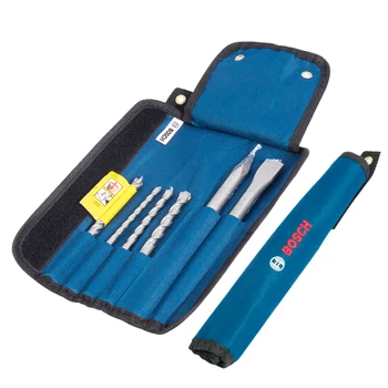 Bosch martelo elétrico de 6 peças conjunto de ferramentas de hardware dois pit broca de martelo elétrico de bits chisel 5 série de quatro lâminas de broca