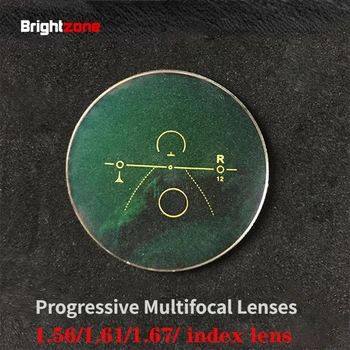 Brightzone 1.56 1.61 1.67 De Forma Livre Multifocal Interior Progressivo De Óculos De Grau De Dioptria Óptica De Lentes Personalizadas Lente