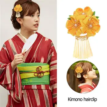 Cabelo Quimono Clipe Flor Em Japonês Clipes Foraccessorieshairpin Cabelo Kanzashi Borla Estilo Meninas De Estilo Cocar
