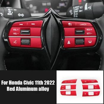 Carro Volante Multi-Função do Botão de Decoração de Cobertura para Honda Civic 11ª Geração 2022-2023