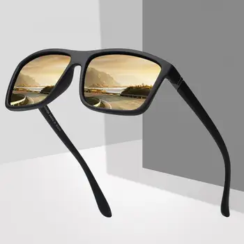 Clássico Óculos de sol Polarizados Homens de Marca Design de Condução de Bicicleta Pesca Praça Armação Óculos de Sol Masculino de Óculos de proteção UV400 Gafas De Sol