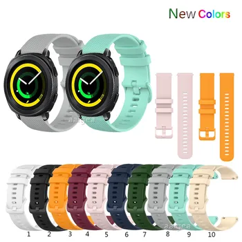Colorido Suave de Silicone Pulseira de Banda Para Samsung Engrenagem do Esporte para o Galaxy S4 Watch3 41 /Watch4 Clássico alça de 20mm 22mm