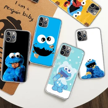 Cookie Monster Telefone Para Apple Iphone 13 14 Pro Máximo de 12 Mini-11 X XR XS 8 Mais 7 6 6S SE DE 2020 5 de 5 anos de Capa Mole Padrão de TPU Fu