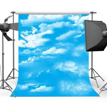  Crianças de Fotos de pano de Fundo Céu Azul Nuvem de Fundo para a Câmera de Fotografia de Estúdio zh-192