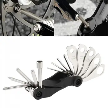 De quinze em Uma Divisão do Tipo Multifuncional Portátil de Bicicleta Kit de ferramentas com Chave de Deslocamento e Chaves