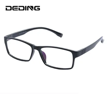 DeDing Homens Super Grande variedade de grandes dimensões Full Frame Retangular Limpar Lente de Óculos de Armação Size60-18-148 mm anteojos de homens DD1100