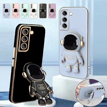 Dobrável Stand Soft Phone Case Para Samsung Galaxy A13 A23 A33 A53 A73 A12 A22 A32 A52 A72 A31 A51 A71 A50 A03S A11 Chapeamento de Cobertura