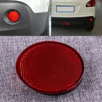 DWCX Direito Vermelho pára-choques Traseiro Redondo Refletores de Luz Tiras Reflexivas de Ajuste para o Nissan QASHQAI 2007 a 2010 2011 2012 2013 2014 2015