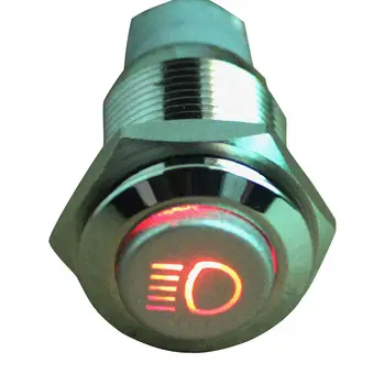 EE suporte 16mm Vermelho Interruptor de Luz, Luzes de Condução Fogs LED, faróis de Premir o Botão de ligar/DESLIGAR estilo Carro