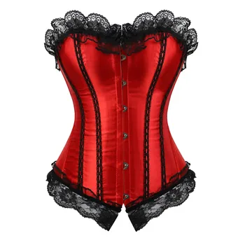 espartilho sexy bustier superior lingerie vintage corselet de renda gótico burlesco traje mulheres espartilhos vermelho roxo amarelo branco mulher