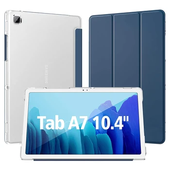 Funda Samsung Galaxy Tab A7 10.4 2020 SM-T500/T505/T507 dobra tripla em papel Stand Caso de Tablet pc Couro Flip Coque Auto Acordar/Dormir Smart Cover