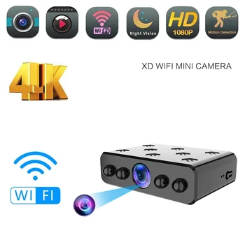 HD 4K 1080P Wifi Mini Câmera Micra ip Cam Visão Noturna da Câmera de Detecção de Movimento P2P/AP Câmera de vídeo de visualização Remota de Gravação de Vídeo