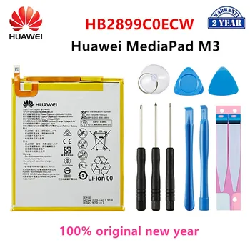 Hua Wei 100% Original HB2899C0ECW 5100mAh Bateria do Tablet Para o Huawei MediaPad M3 de 8,4