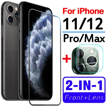 iphone12 vidro iphone11 para iphone 11 12 11pro 11promax protetor de tela ip maxx armadura com lente de câmera de filme protetor 2em1 9H