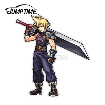 JumpTime 13 x 10,2 cm de Final Fantasy 7 Cloud Strife Monstro Greve de Vinil pára-choques Tronco Caminhão Gráficos Impermeável Anime Acessórios