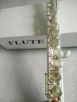 L&K Prata flauta 211SL instrumento musical Flauta 16 sobre o C Sintonia e E-Chave Flauta profissional de música frete Grátis