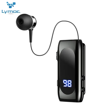 LYMOC Novo Retrátil de Fone de ouvido Bluetooth 5.2 Fones de ouvido Com Led Mostrar Fones de ouvido sem Fio 5c Carregador Rápido viva-voz para Telefone Celular