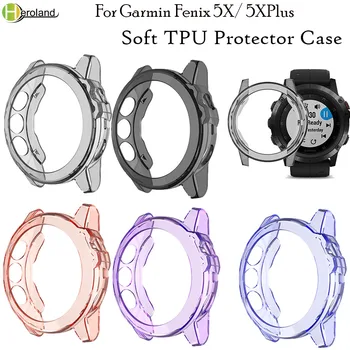 Macio Ultra-Slim Claro TPU Protector Case Capa Para o Garmin fenix 5X 5XPlus smart watch ShellProtective Casca Oca Exquisit caso