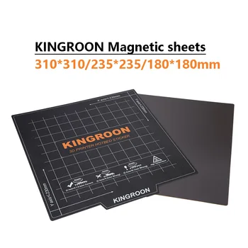 MEGA Impressora 3D de Peças KINGROON Magnético Cama de Fita para Impressão de Etiqueta 180/235/310 mm Praça Construir Placa de Fita de Superfície Flex Mag Folha